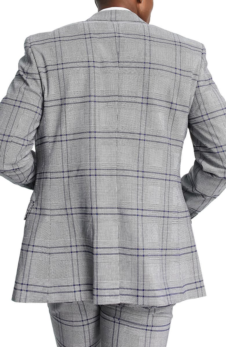 ASOS DESIGN Plaid Skinny Suit Jacket, Alternate, color, 