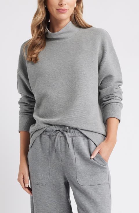 Mock Neck Ottoman Sweatshirt