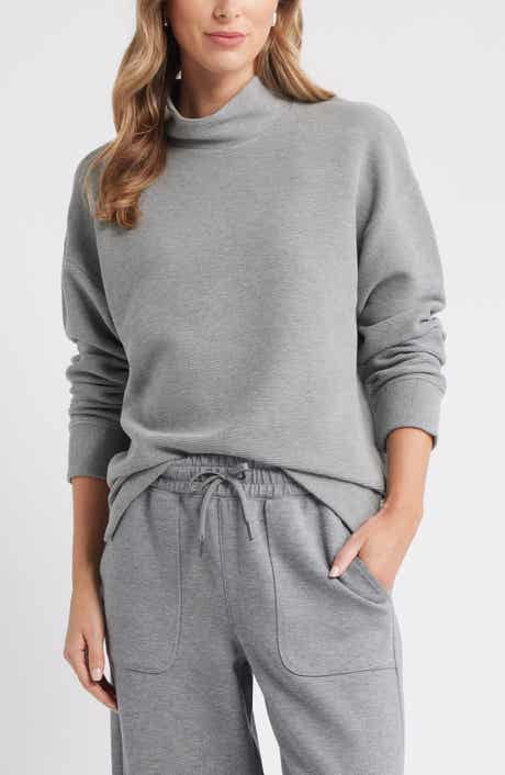 Caslon® Mock Neck Ottoman Sweatshirt