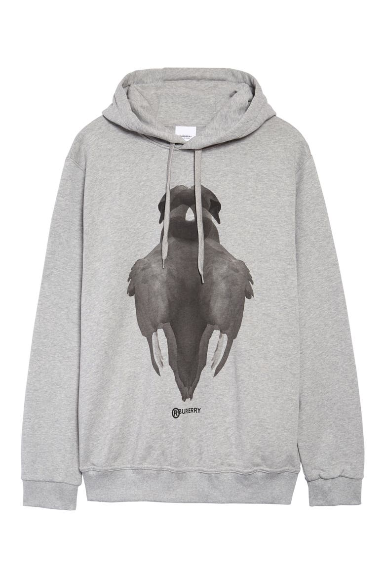 Swanton Digital Print Graphic Hoodie, Main, color, PALE GREY MELANGE