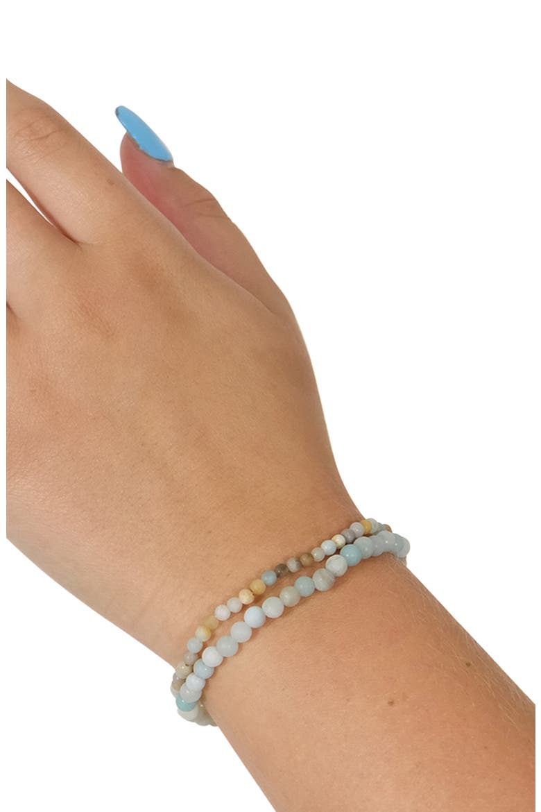 Stone 2-Pack Beaded Stretch Bracelets, Alternate, color, MACARON