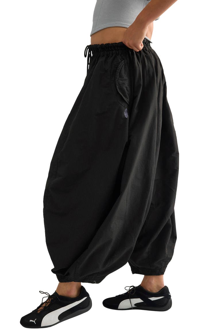 On the Pulse High Waist Wide Leg Pants, Alternate, color, BLACK