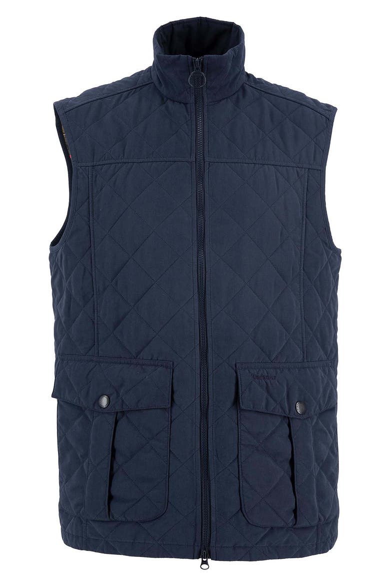 Sanded Quilted Vest, Alternate, color, NAVY