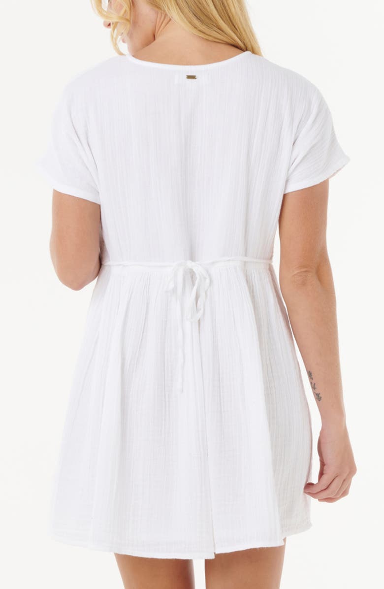 Rip Curl Premium Surf Cotton Gauze Babydoll Dress, Alternate, color, White