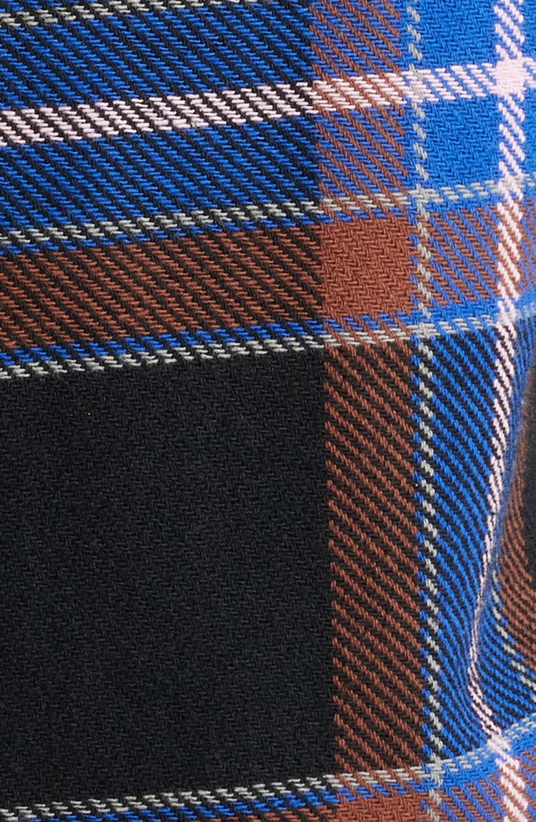 ICECREAM Big Drip Cotton Flannel Button-Up Shirt, Alternate, color, Black Plaid