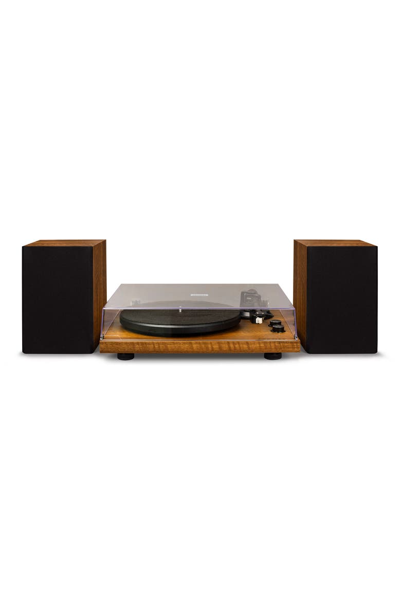 C62 Turntable & Speaker Shelf System, Alternate, color, BROWN