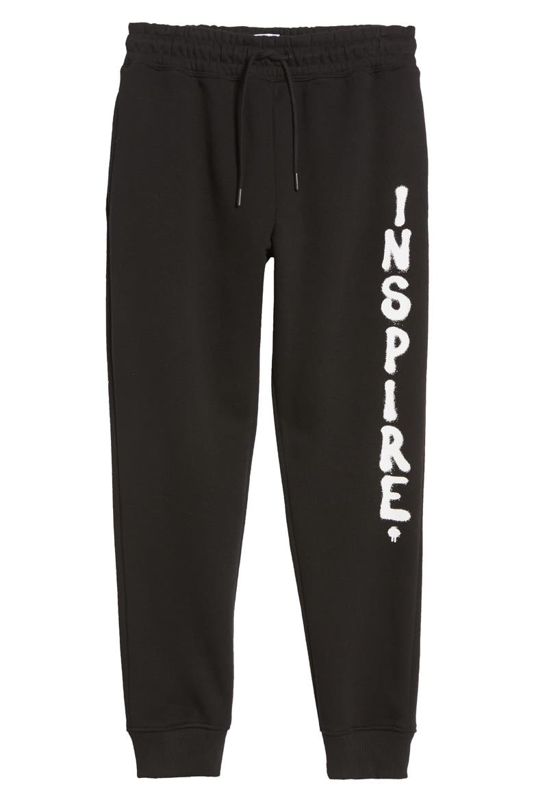 Men's Photo Print Joggers, Alternate, color, BLACK