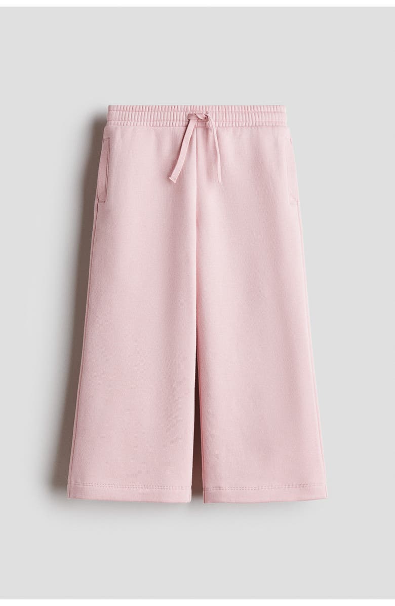 H&M Wide Brushed-inside Joggers, Main, color, Light Pink