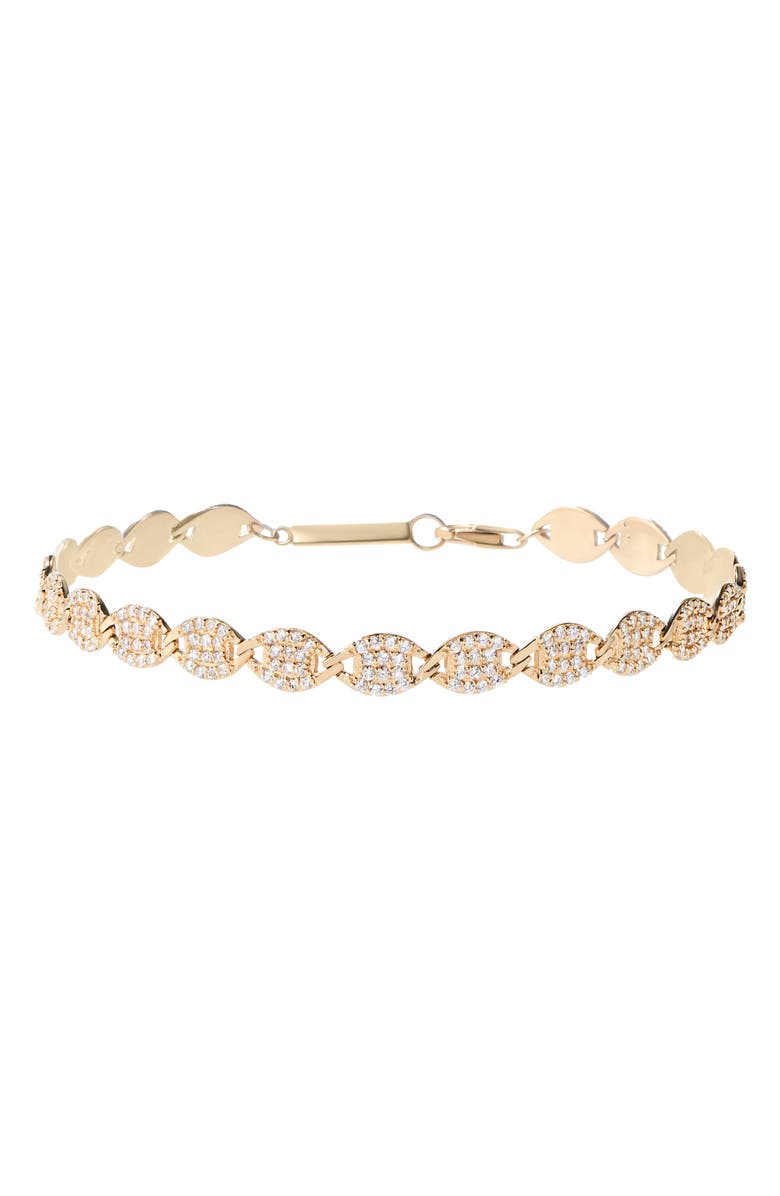 LANA 14K Gold Diamond Nude Link Bracelet, Alternate, color,