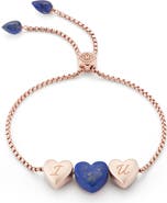 LuvMyJewelry Luv Me Heart Lapis Slide Bracelet