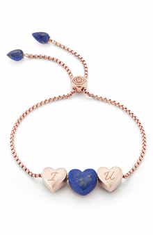 LuvMyJewelry Luv Me Heart Lapis Slide Bracelet