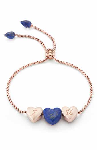 LuvMyJewelry Luv Me Heart Lapis Slide Bracelet