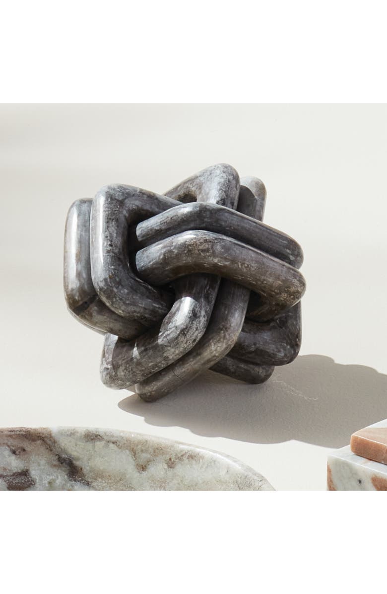 Napa Home & Garden Knot Marble Sculpture - Gray Marble Accent Piece, Alternate, color, Gray