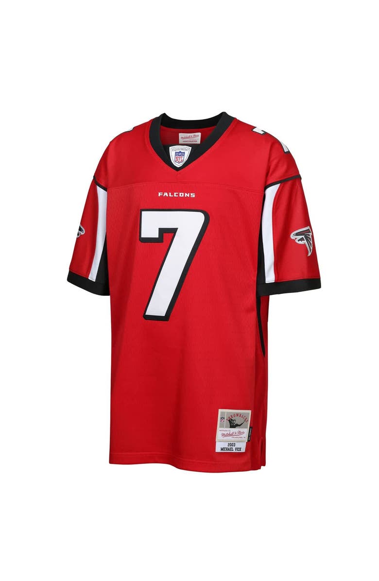 Mitchell & Ness Youth Mitchell & Ness Michael Vick Red Atlanta Falcons 2003 Legacy Retired Player Jersey, Alternate, color, Red