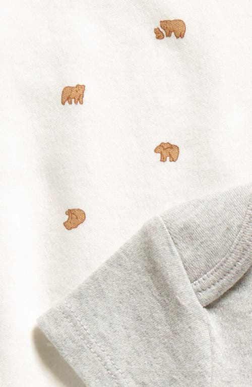 Nordstrom Assorted 3-pack Cotton Bodysuits In Gray