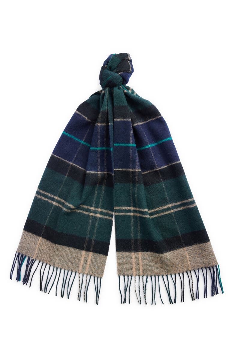 Barbour Inverness Tartan Plaid Wool Scarf, Main, color,