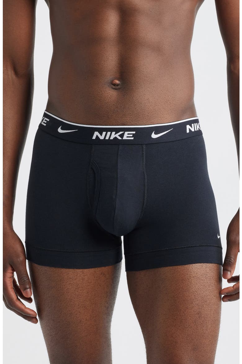 Dri-FIT Essential Assorted 3-Pack Stretch Cotton Trunks, Main, color, BLACK ASSORTED