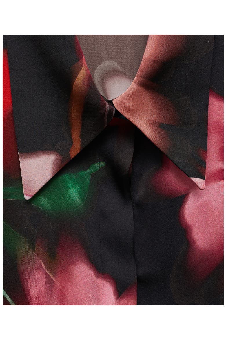 Soffy Floral Button-Up Shirt, Alternate, color, BLACK
