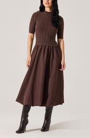 ASTR the Label Carerlion Mixed Media Bubble Hem Dress