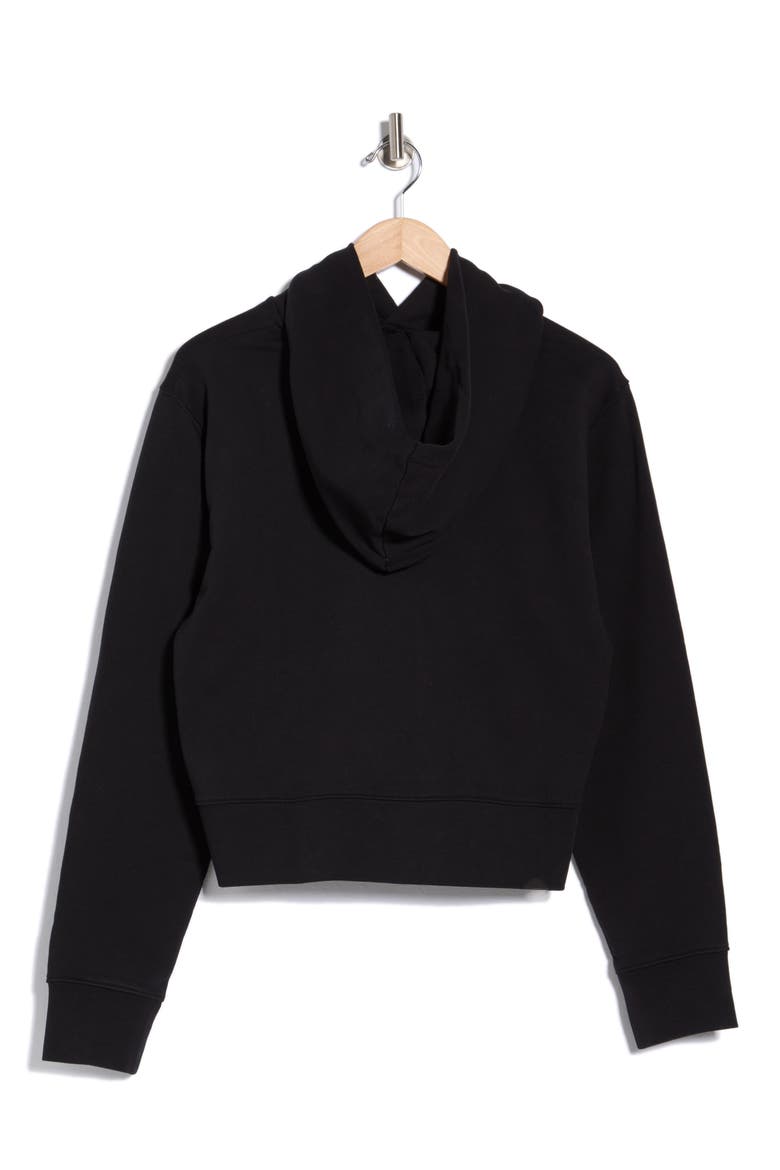 Gothic Logo Cotton Hoodie, Alternate, color, BLACK/WHITE