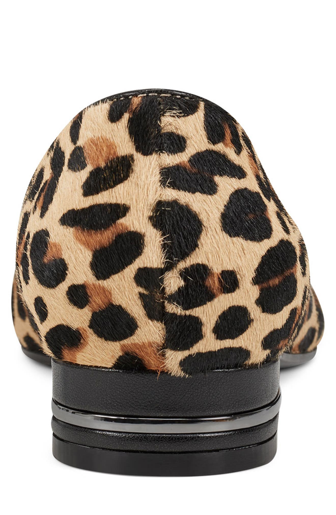 Bandolino Leopard Print Faux Fur Block Heel Pump, Alternate, color, 