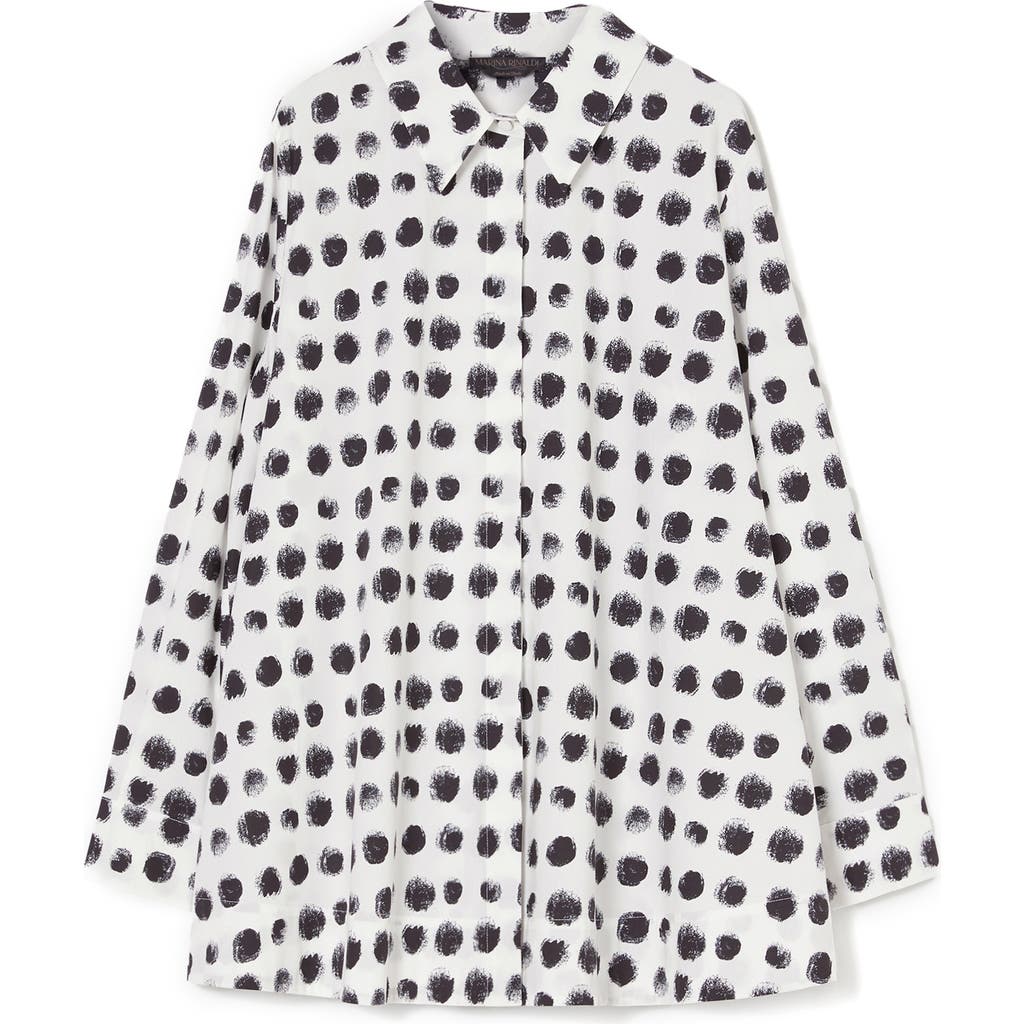 MARINA RINALDI MARINA RINALDI NILO PRINT POPLIN TUNIC SHIRT
