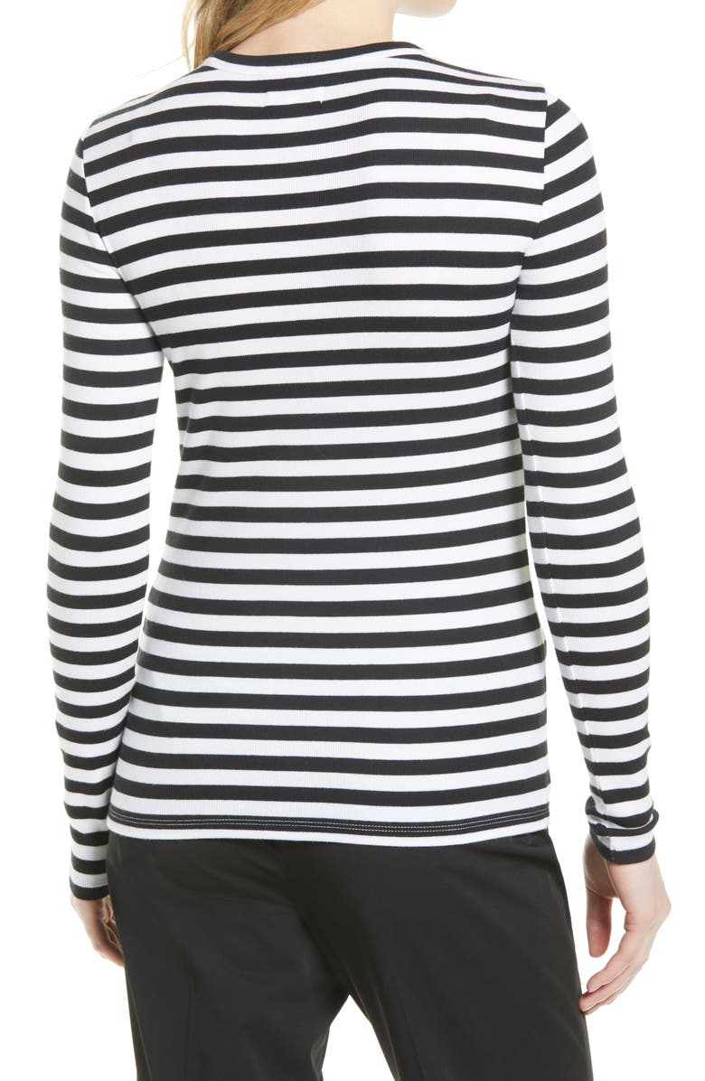 Nordstrom Everyday Stretch Pima Cotton Ribbed T-Shirt, Alternate, color,