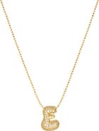MARLYN SCHIFF Pavé Bubble Initial Pendant Necklace