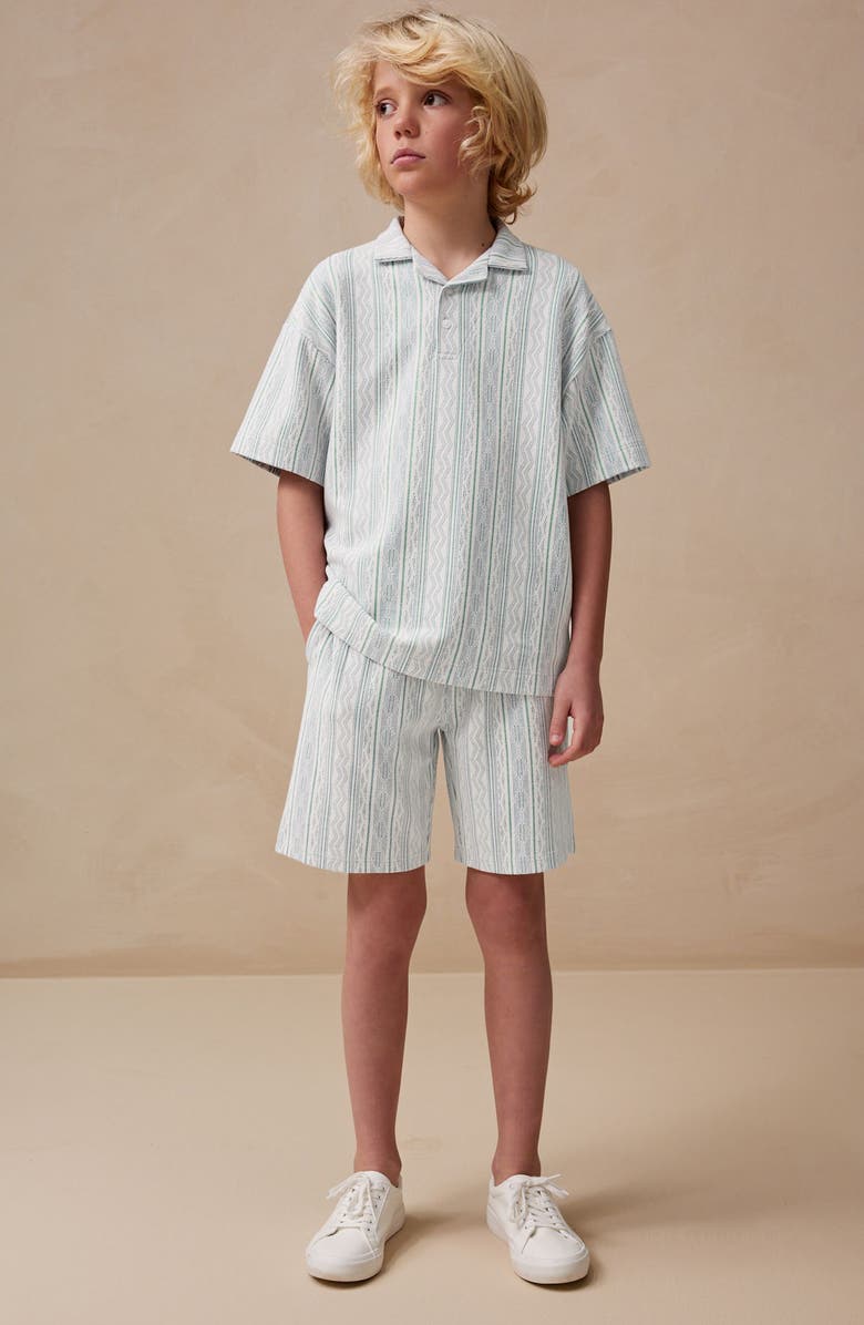 NEXT Kids' Stripe Polo & Shorts Set, Alternate, color, 