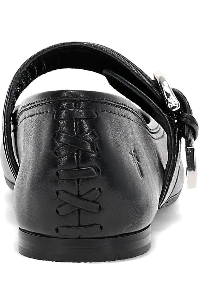 Frye Heather Pointed Toe Mary Jane Flat, Alternate, color, Black