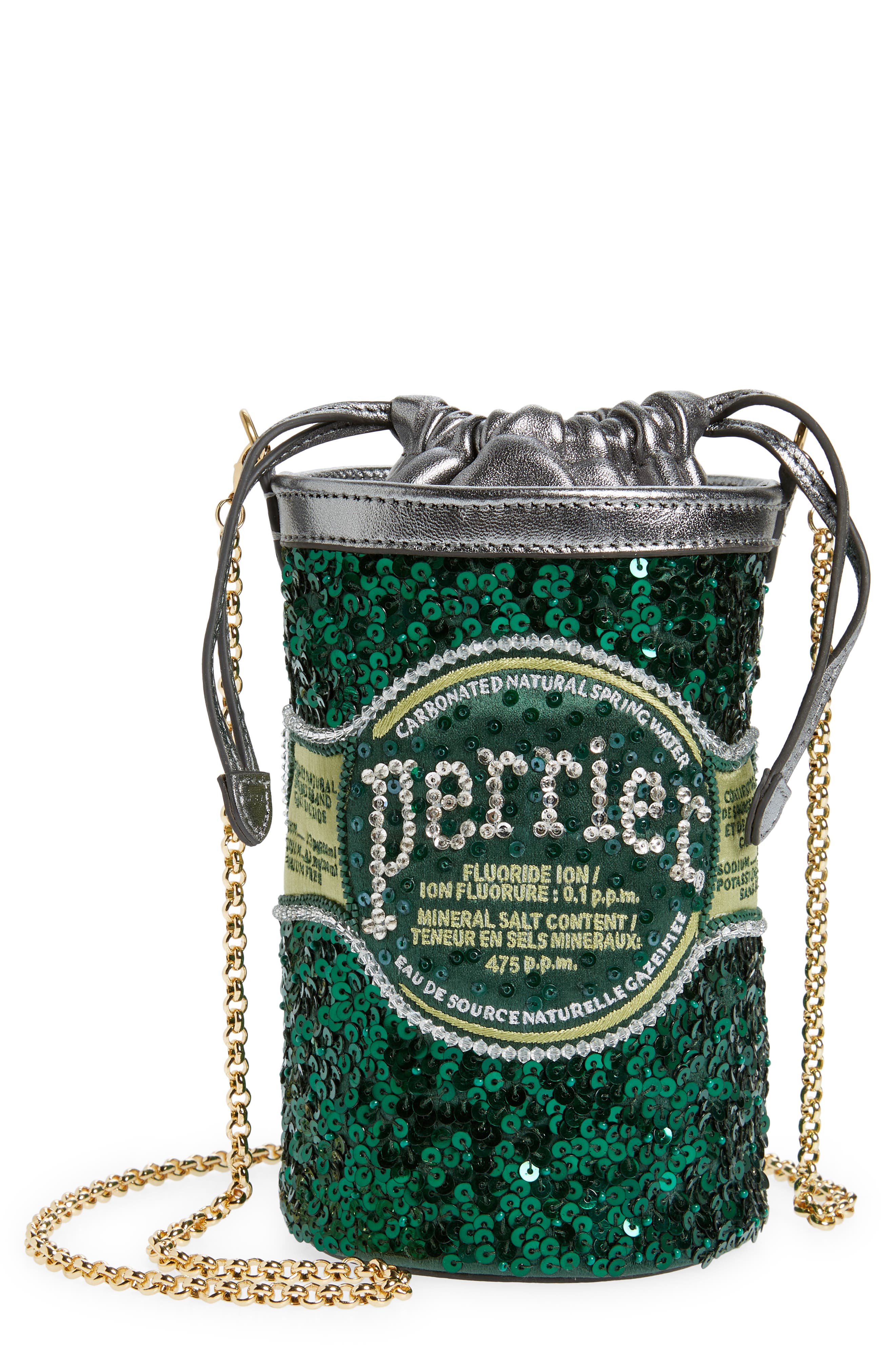 Anya Hindmarch Perrier Sequin Satin Crossbody Bag, Main, color, 