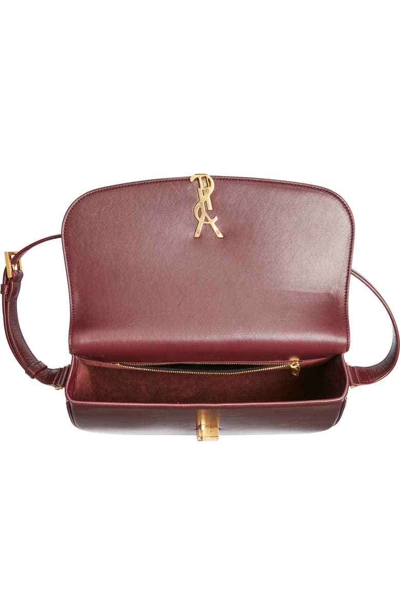 Saint Laurent Large Solferino Leather Shoulder Bag, Alternate, color, Rouge Cabernet