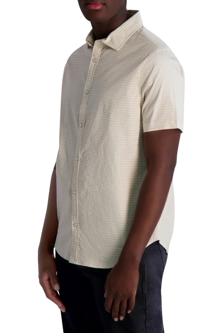 Karltooth Short Sleeve Shirt, Alternate, color, NATURAL/ WHITE