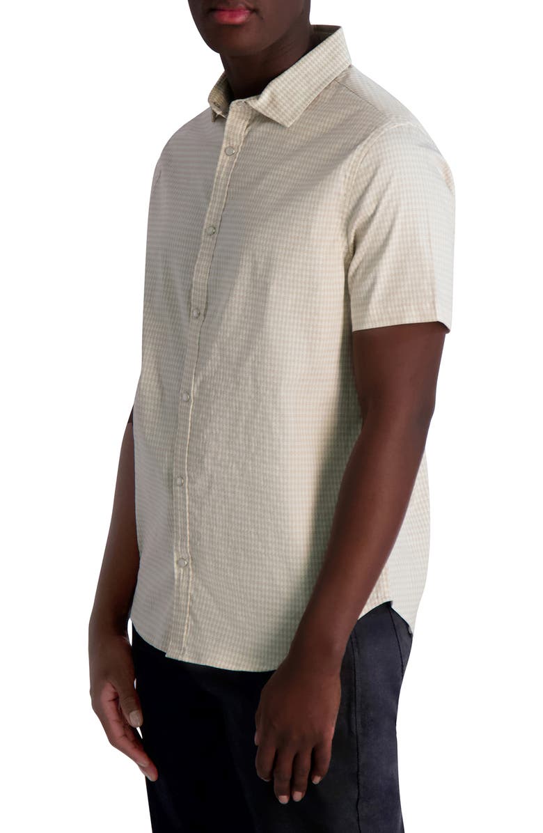 KARL LAGERFELD PARIS Karltooth Short Sleeve Shirt, Alternate, color, Natural/ White