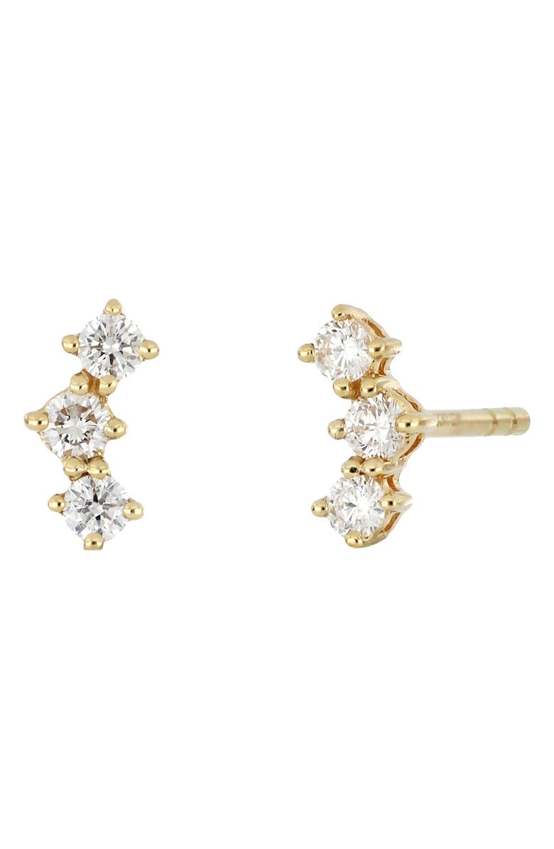 Bony Levy Rita Diamond Curved Stud Earrings, Main, color, 