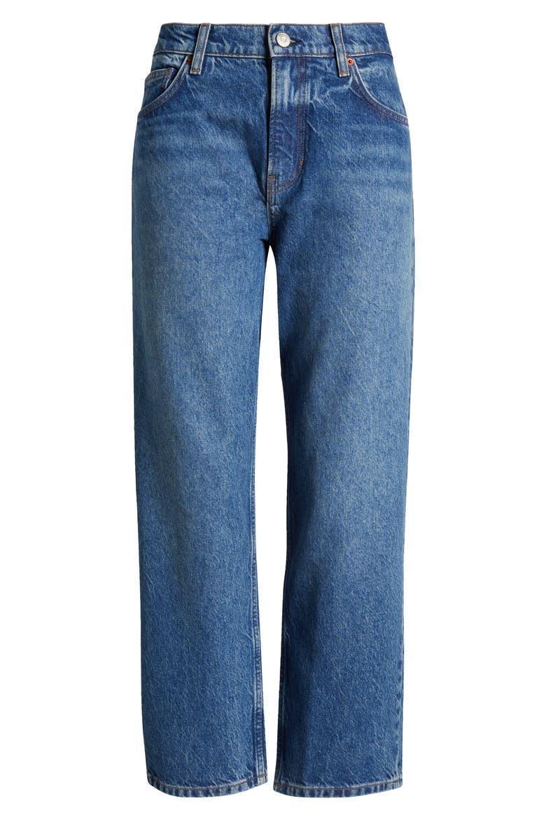 Arleth Mid Rise Straight Leg Jeans, Main, color, PELICAN
