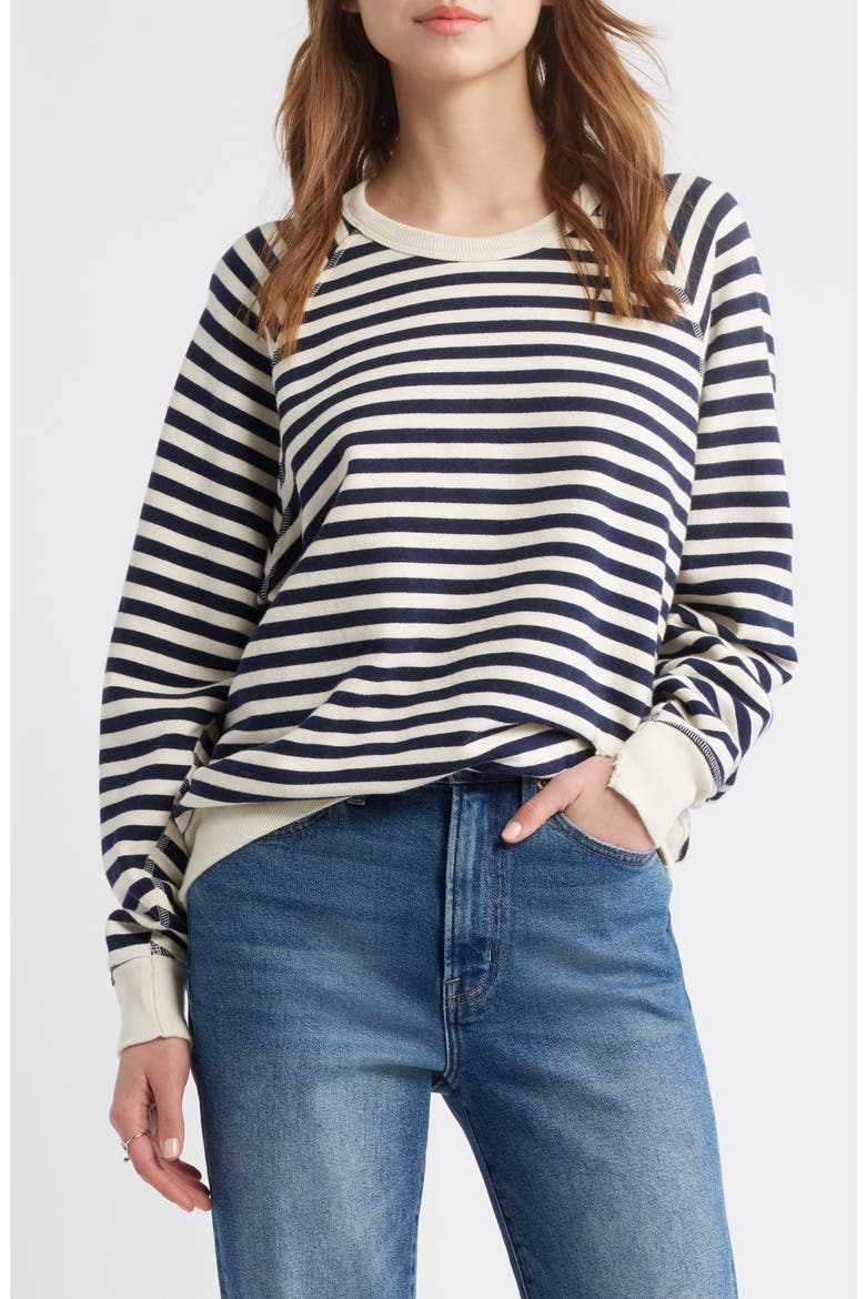 The College Sweatshirt, Main, color, NAVY SAILOR STRIPE