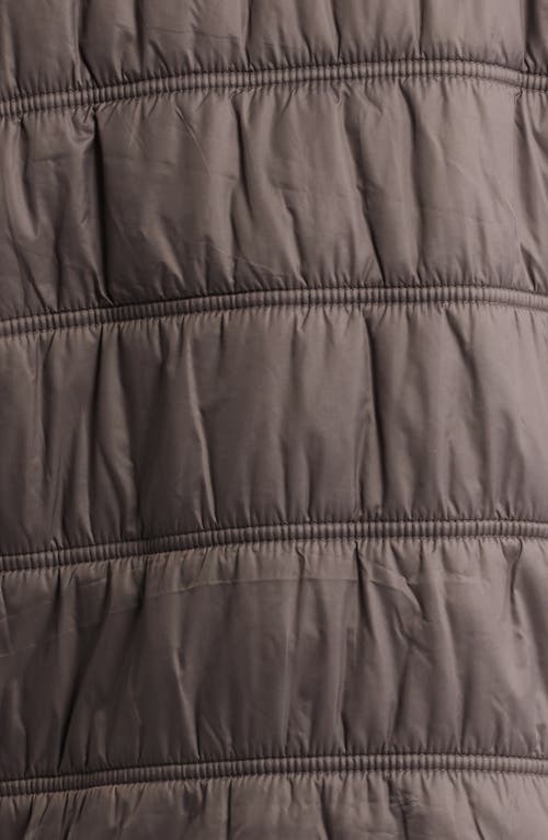 Eileen Fisher Ruched High Collar Vest In Gray