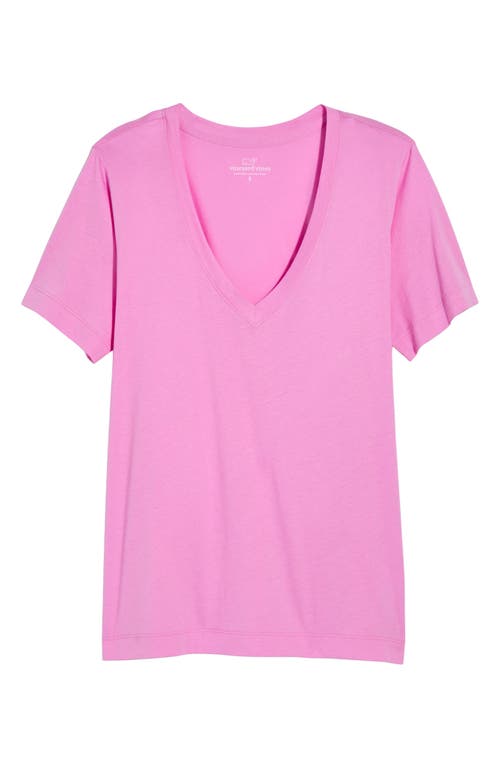 Vineyard Vines Clean Jersey V-neck T-shirt In Black Raspberry