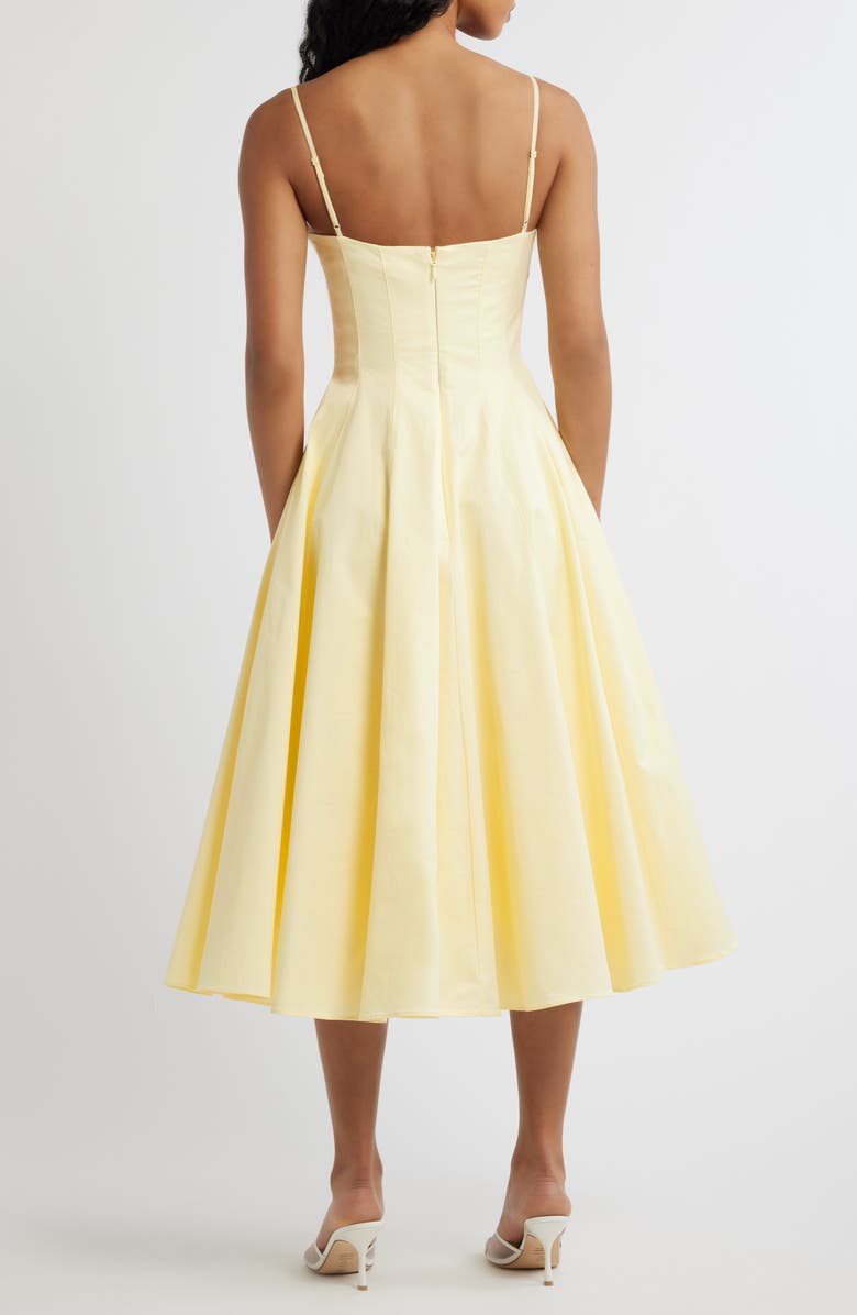 HOUSE OF CB Dahlia Stretch Pima Cotton Cocktail Dress, Alternate, color, Lemon