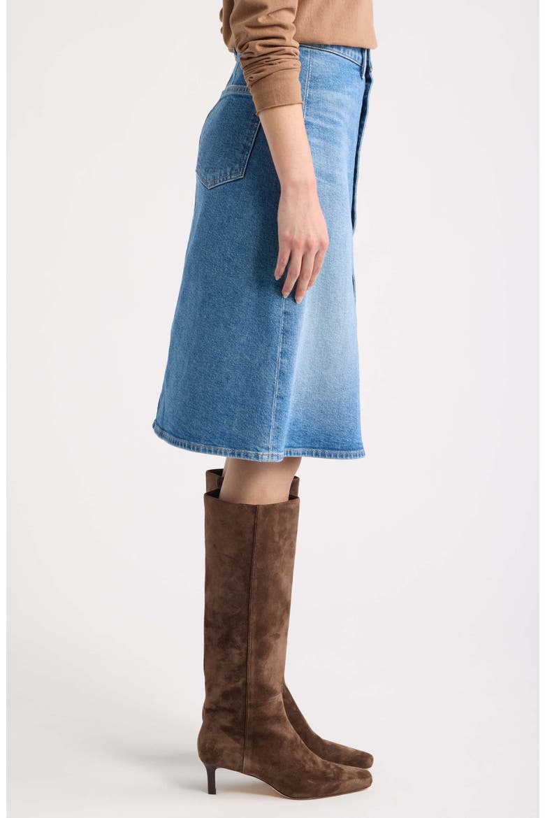 Shannon Button Front Denim Skirt, Alternate, color, 1978 DENIM WASH