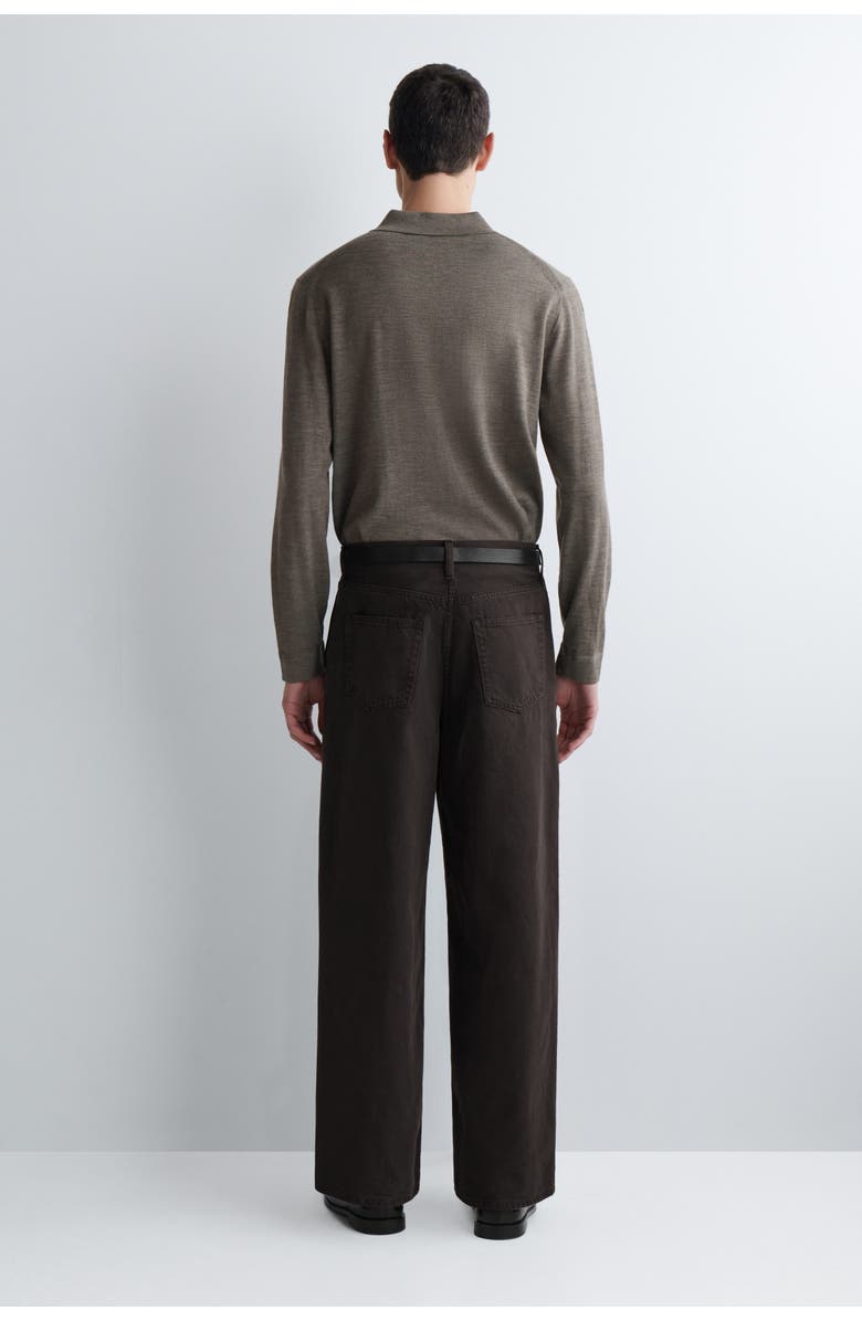 COS Oversized Wide-leg Denim Trousers, Alternate, color, Dark Brown