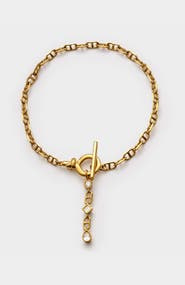 Katie Loxton Champagne Hour Bracelet | Gold Coated | 7 5/16" Bracelet
