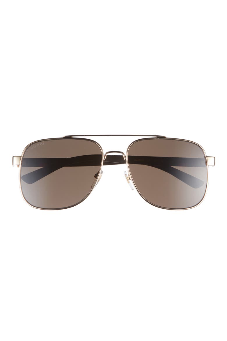 Aviator Sunglasses, Main, color, GOLD BROWN