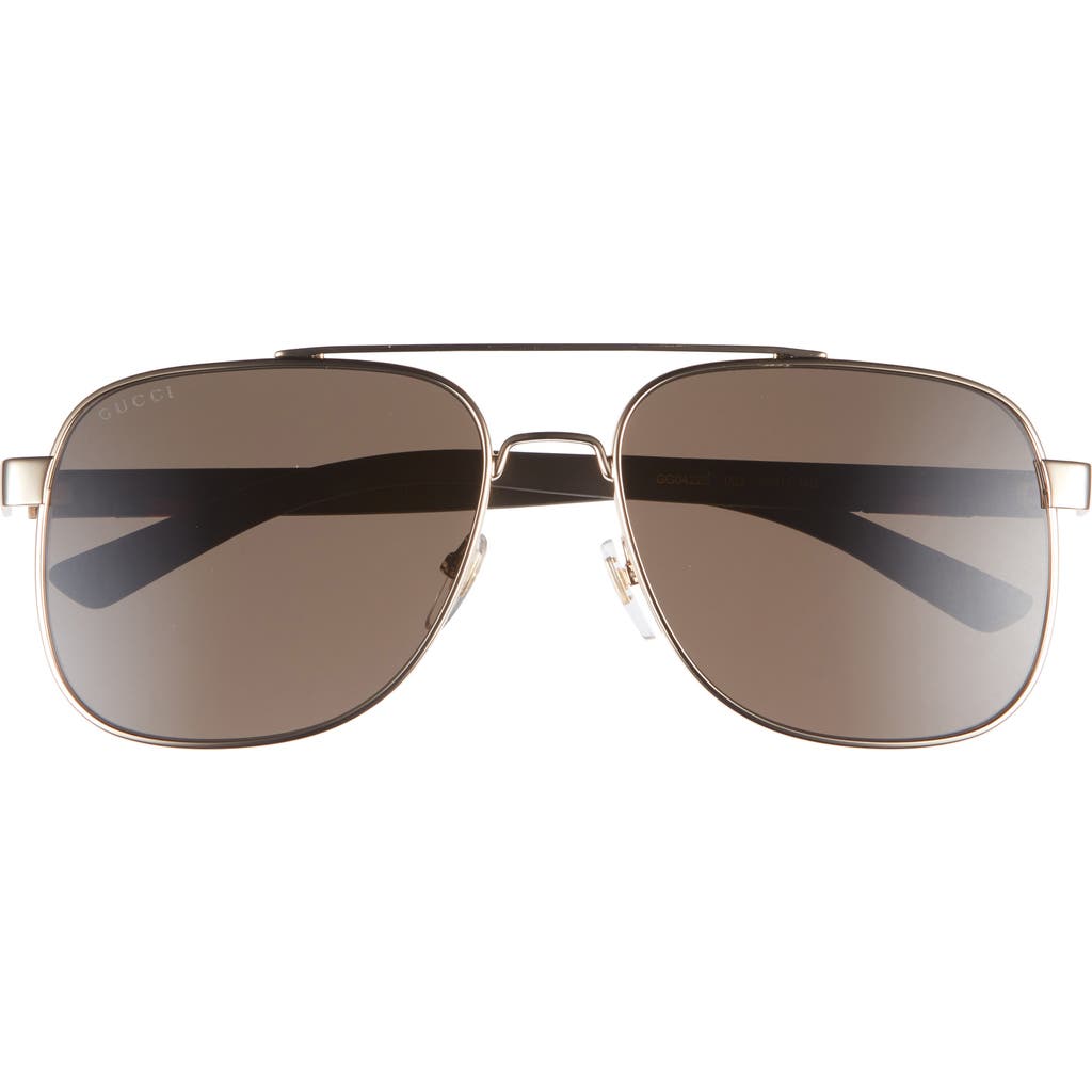 Gucci Aviator Sunglasses in Gold Brown at Nordstrom Rack