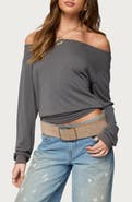 EDIKTED Nannie Oversize Off the Shoulder Top