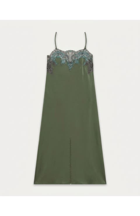 Alizée Embroidered Silk Dress