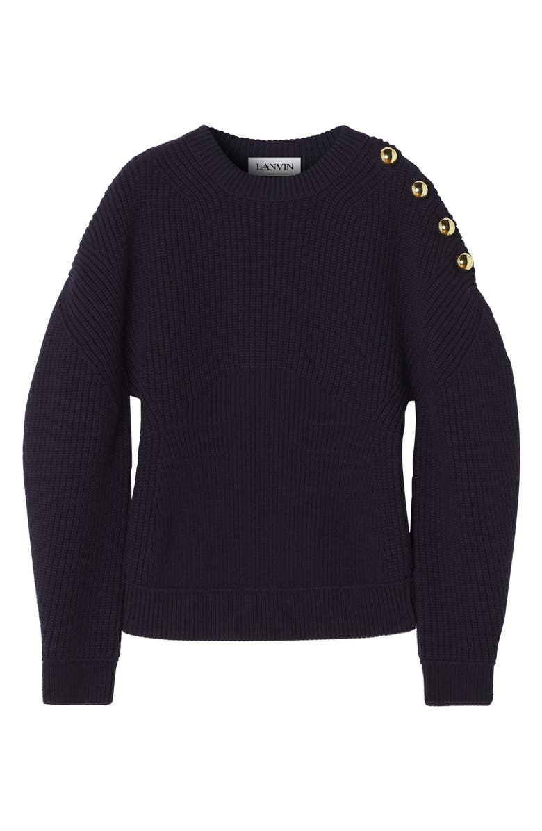 Lanvin Wool Ribbed Sweater, Main, color, Montana