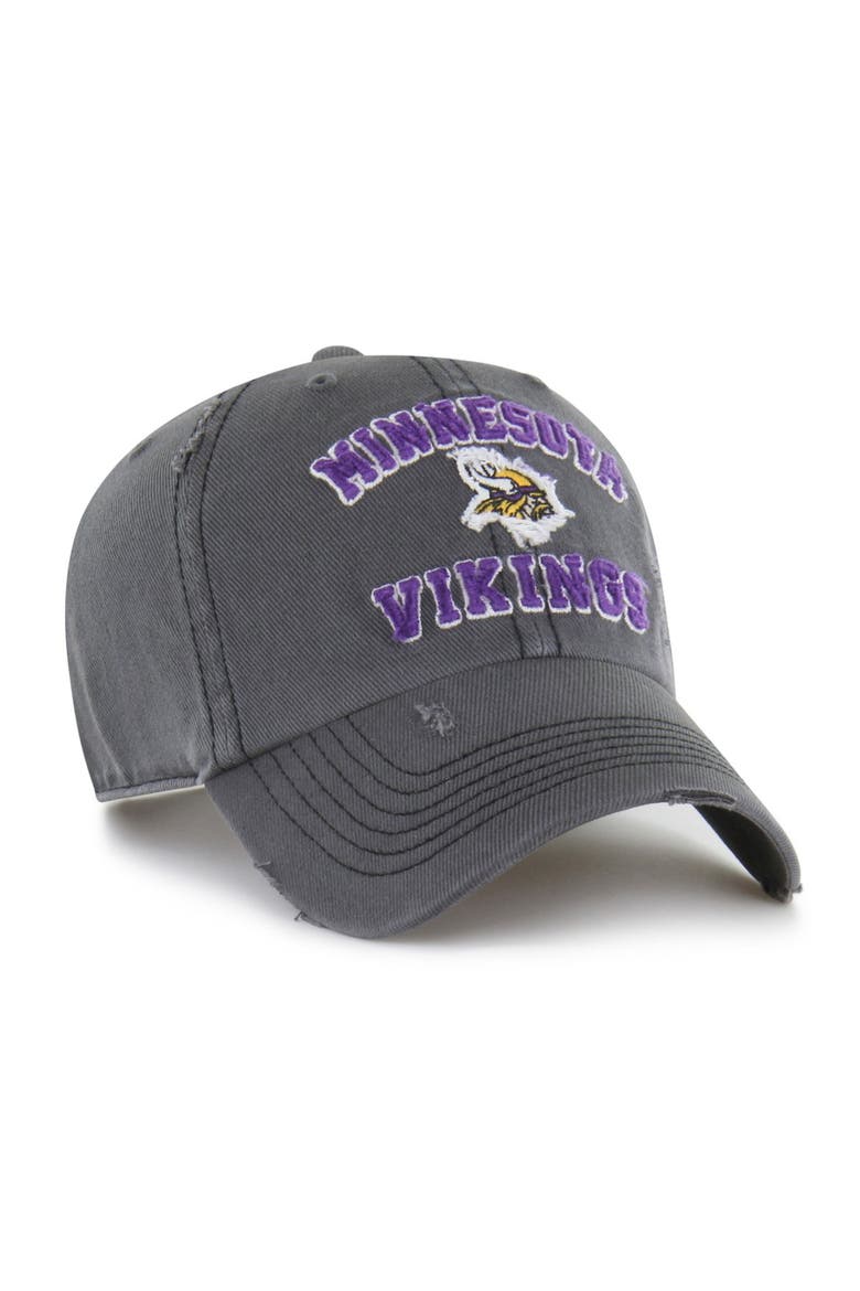 Men's '47  Charcoal Minnesota Vikings Seymoore Clean Up Adjustable Hat, Alternate, color, Charcoal