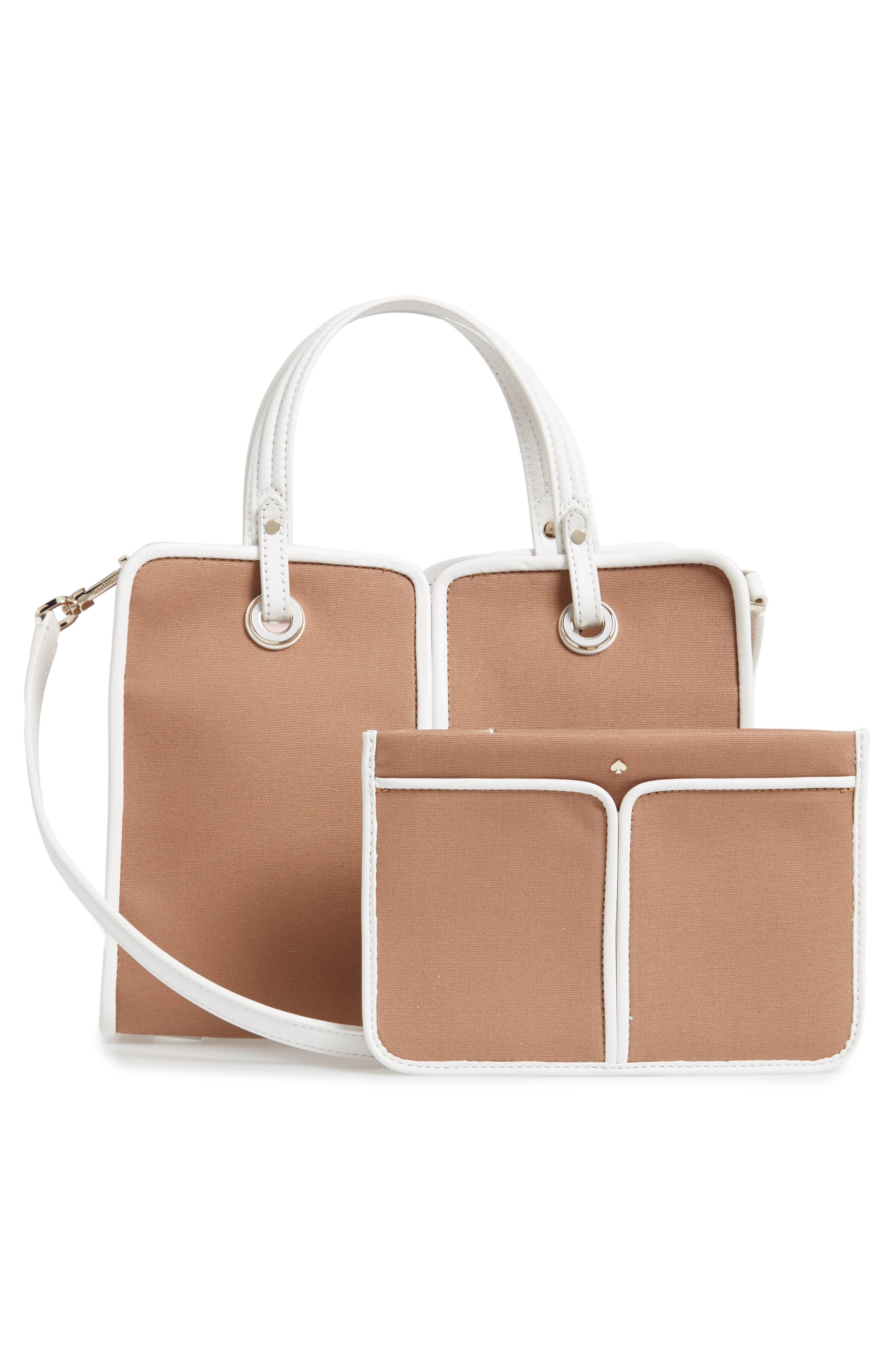 medium sam canvas satchel, Alternate, color, TOASTED ALMOND